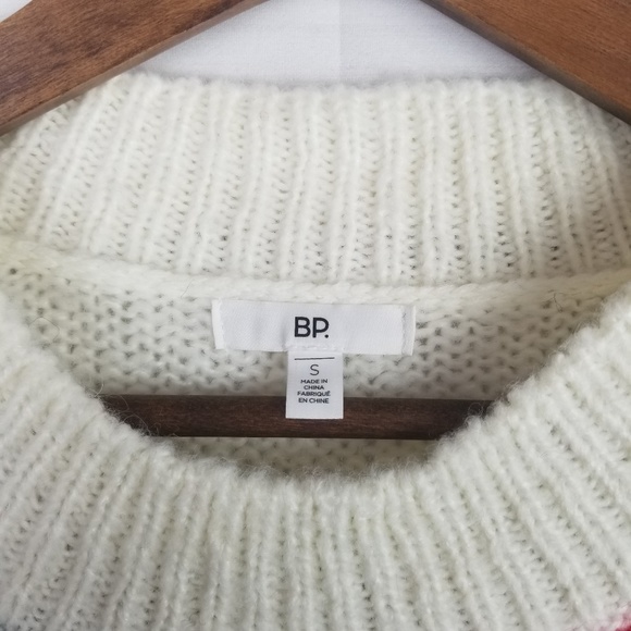 NWT BP. (Nordstrom) Button Shoulder Stripe Sweater - Picture 4 of 6